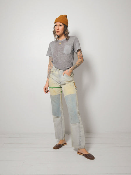 60's Rare Lee Patched Jeans 29x30.5