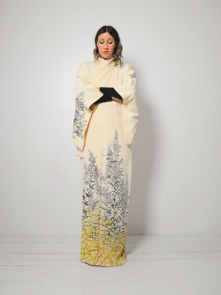 50's Botanical Japanese Kimono