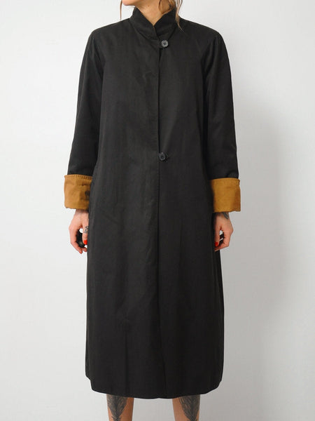 Black & Tan Reversible Trench Coat
