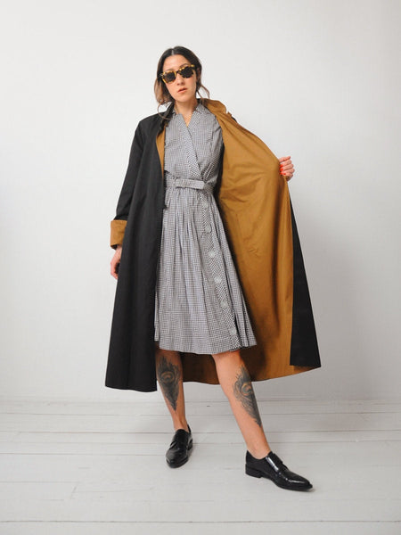Black & Tan Reversible Trench Coat