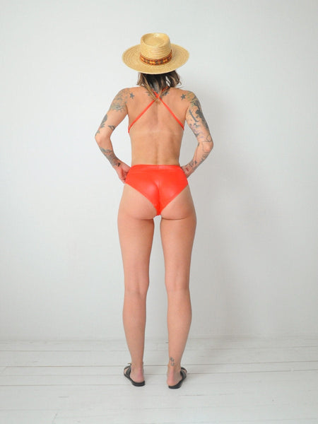 70's Open back Swimsuit