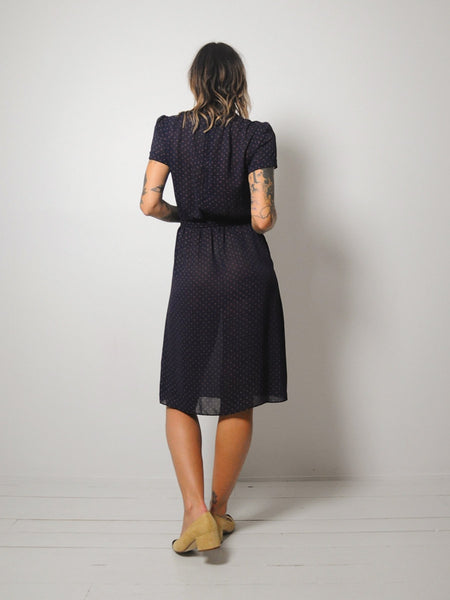 Selah Sheer Navy Shirt Dress