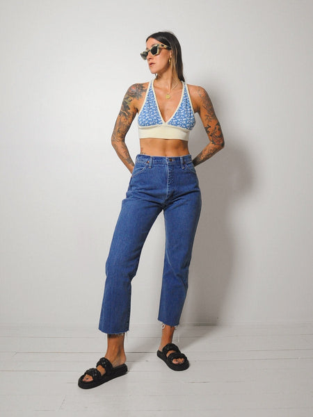 70's Animal Print Crop Top