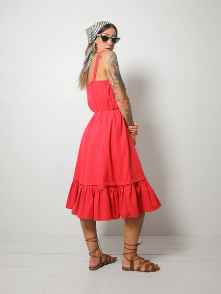 70's Petunia Linen Sundress