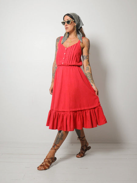 70's Petunia Linen Sundress