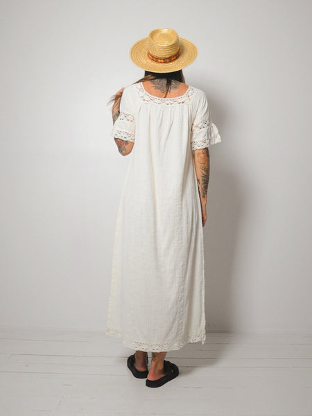 70's Elayna Cotton Gauze Dress
