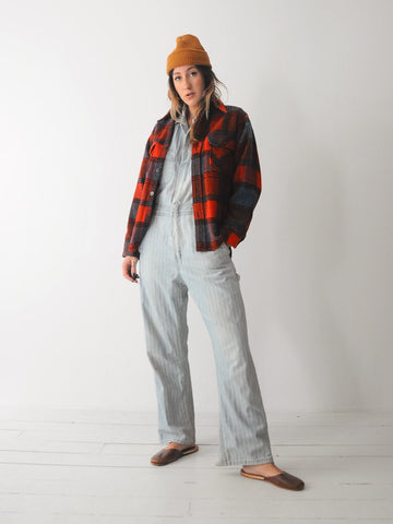 60's Wool Fox Plaid Flannel