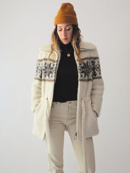 70's Fairisle Icelandic Sweater Coat