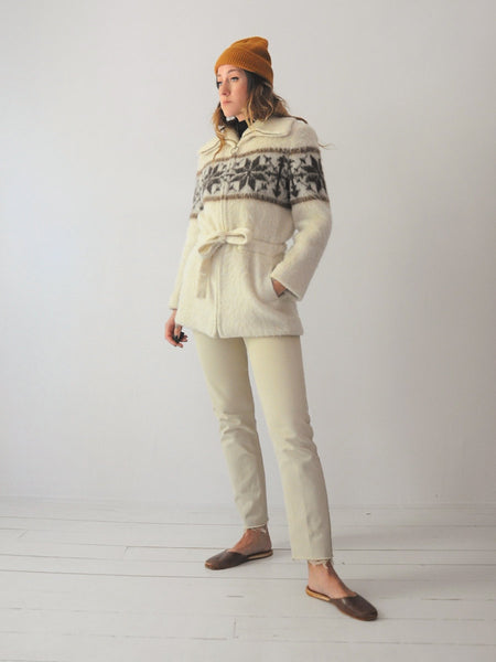 70's Fairisle Icelandic Sweater Coat