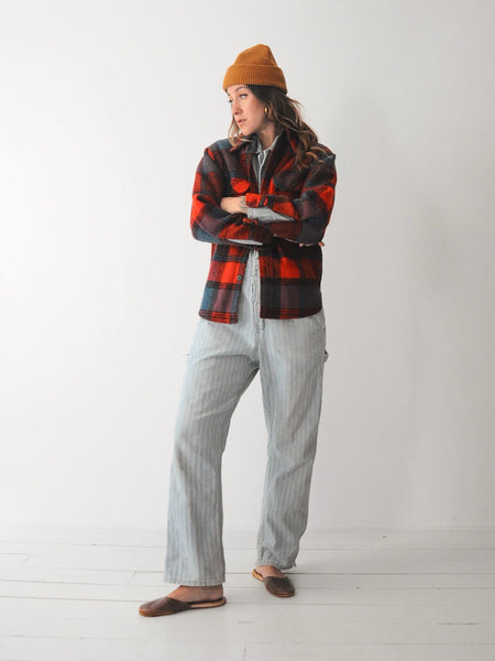 60's Wool Fox Plaid Flannel