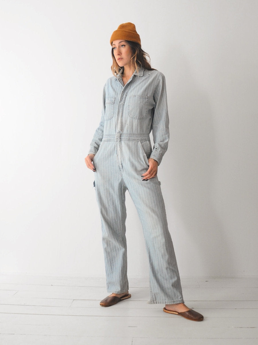 50's Herringbone Denim Boilersuit