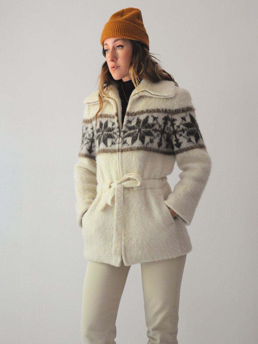 70's Fairisle Icelandic Sweater Coat