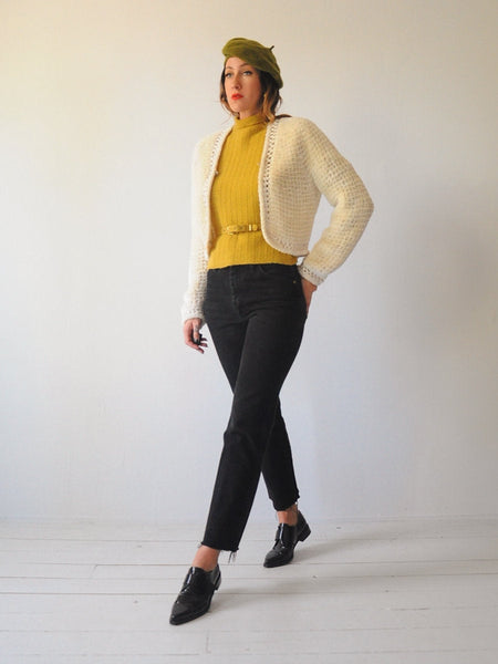 70's Gunn Trigère Shaggy knit Cardi