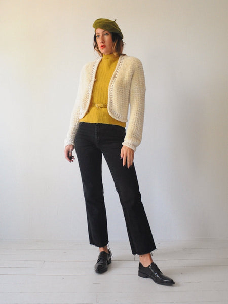 70's Gunn Trigère Shaggy knit Cardi