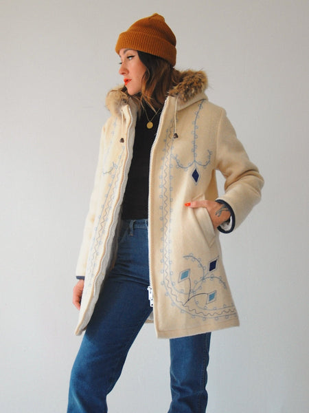 70's Hudson's Bay Embroidered Coat