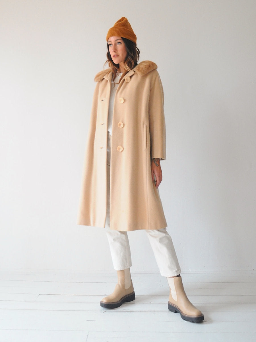 60's Vanilla Wool Coat