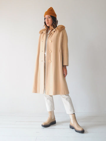 60's Vanilla Wool Coat