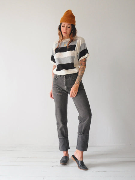 Levi's Gray 505 Ripped Jeans 29x36