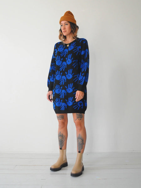 Hand Print Sweater Dress