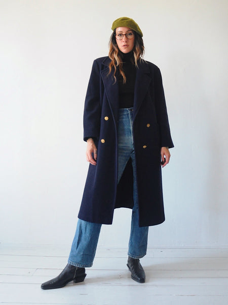 Maxine Navy Wool Peacoat