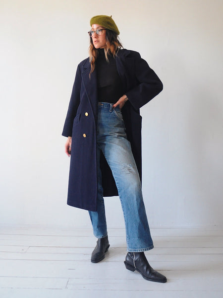 Maxine Navy Wool Peacoat