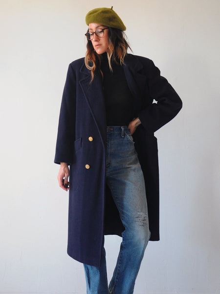 Maxine Navy Wool Peacoat