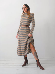 Alpaca Striped Sweater Dress