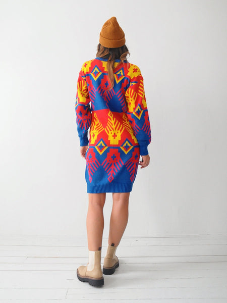 Geometric Sweater Dress