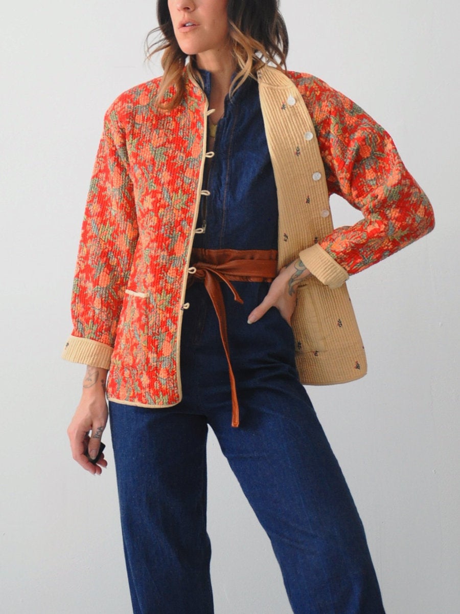 Floral Reversible Quilted Jacket