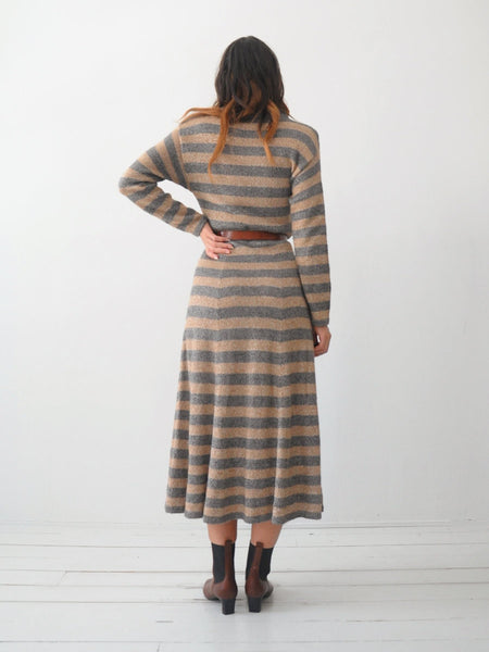 Alpaca Striped Sweater Dress