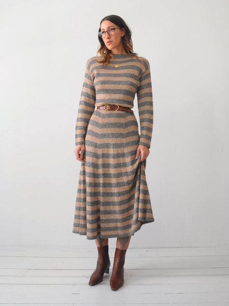 Alpaca Striped Sweater Dress