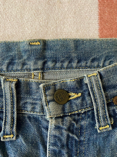 60's Rare Embroidered Lee Jeans 26x28