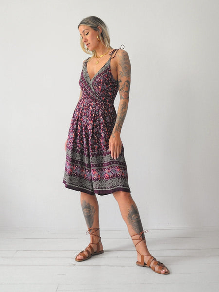 70's Wide Leg Floral Jumpsuit