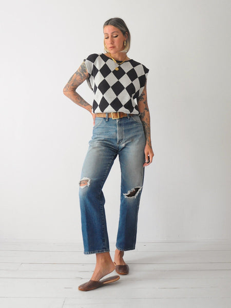 Black Checkerboard Sweater