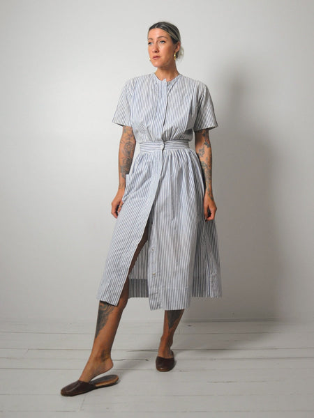 30's Striped Nurse Dress