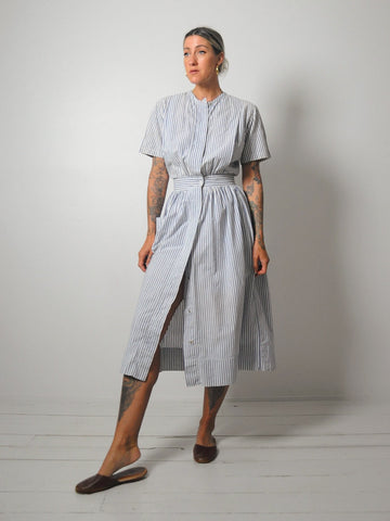 30's Striped Nurse Dress