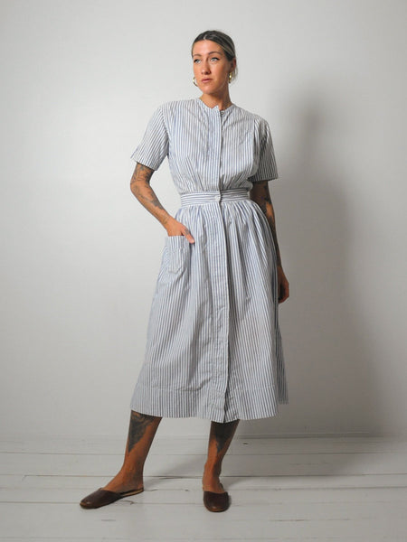 30's Striped Nurse Dress