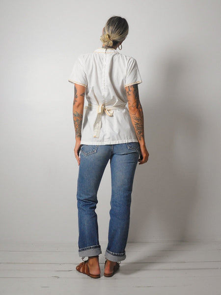 1970's Embroidered Floral Tunic