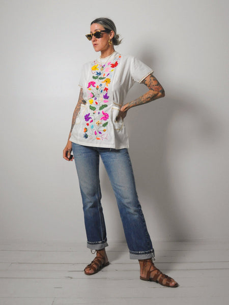 1970's Embroidered Floral Tunic