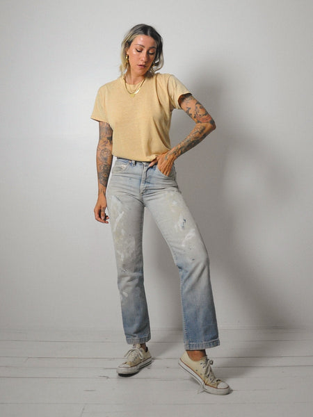 1970's Painted Lee Jeans 27x30