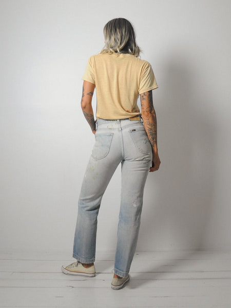 1970's Painted Lee Jeans 27x30