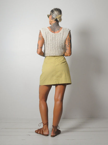 60's Khaki Mini Pocket Skirt