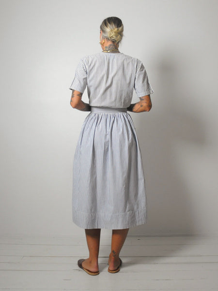 30's Striped Nurse Dress