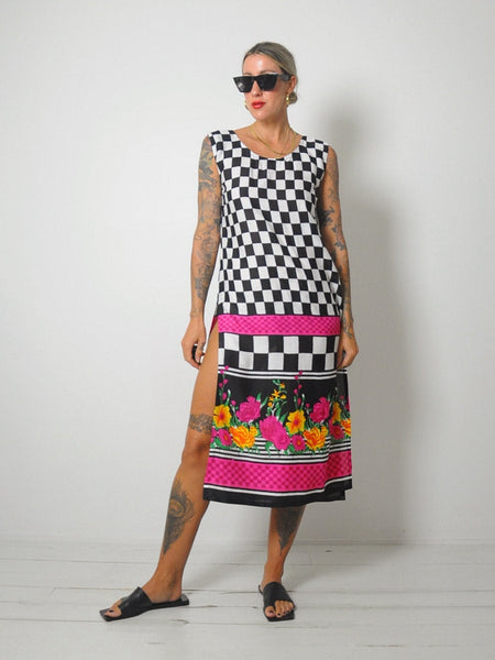Checkerboard Sheath Dress