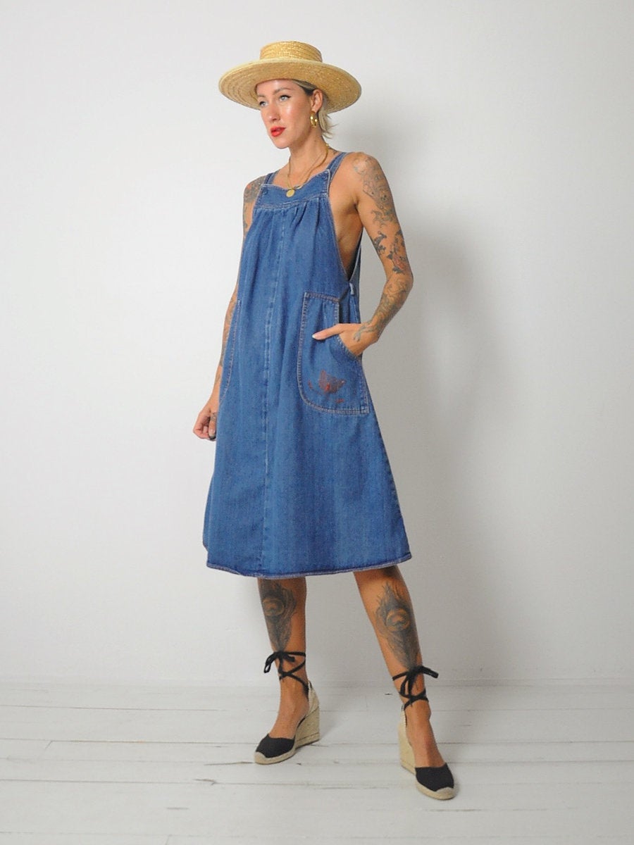 1970's Denim Trapeze Sundress