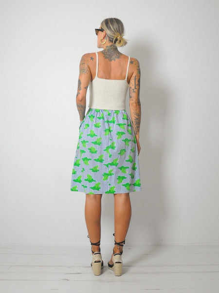 Frog Print Pocket Skirt