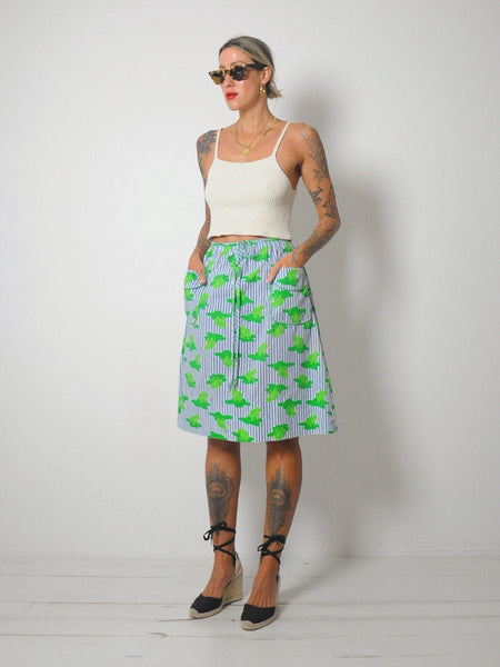Frog Print Pocket Skirt