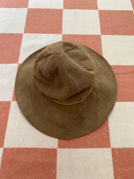 1970's Wide Brim Suede Hat