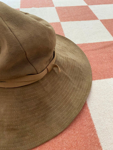 1970's Wide Brim Suede Hat