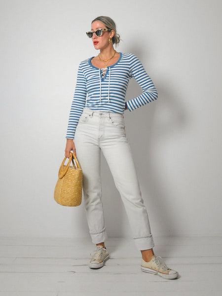 1970's Striped Sailor Top